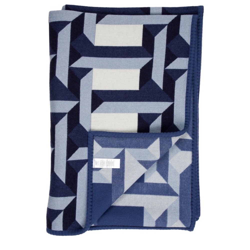 Tiffany & Co. Blue and White Geometric Throw